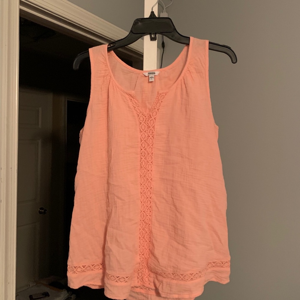 sonoma peachy pink tank top